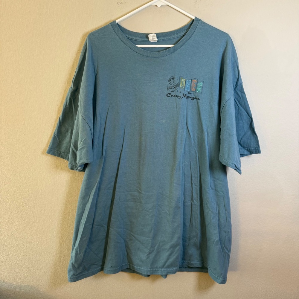 Ukes by Casey Morgan Alstyle Apparel Graphic T-Shirt Blue Mens 2XL Vintage Style